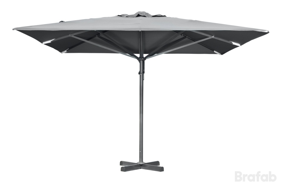 Paris parasol 4x4 m - Antracit/grå
