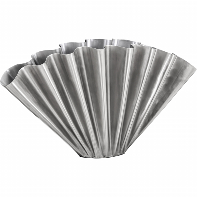 Flood vase H33 - brushed silver