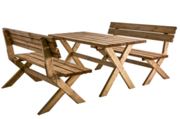 Tallbacken picnic sæt - brun fyr