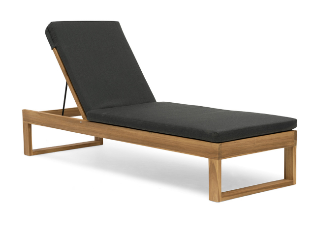 Himmelsnäs solseng - teak/grå hynde