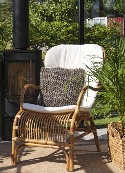 Valda pude til lænestol - off -hvid