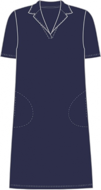 Strandkjole, frotté - marineblå