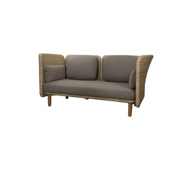 Arch 2-personers sofa lav arm/rygglæn - natural/taupe hynder