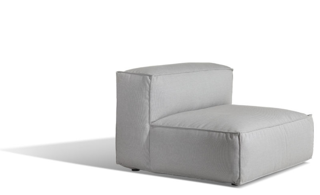 Asker Lounge Middle Part Stor - Lysegrå Sunbrella Sling