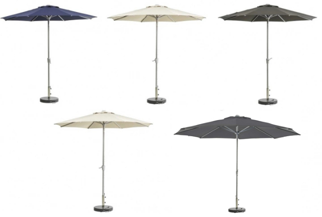 Abriola parasol Ø 2,7 m - flere farver