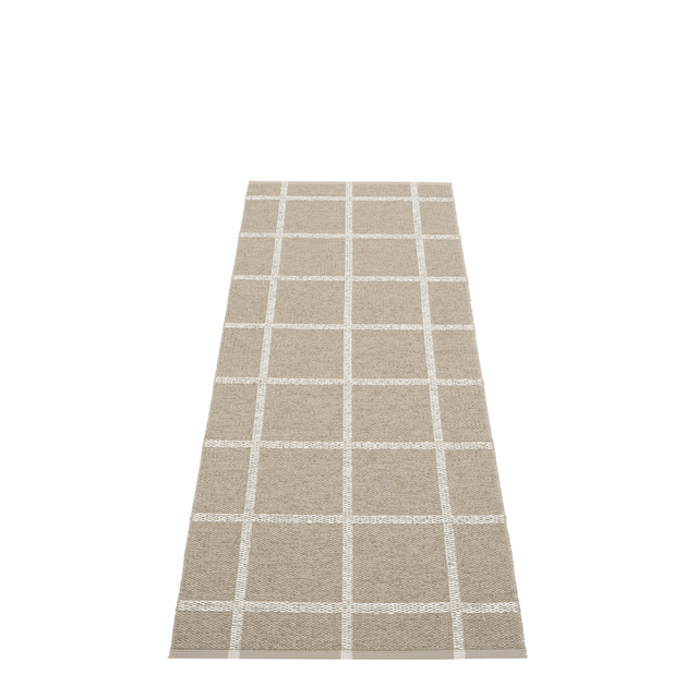 Ada tæppe - Mørk linned/sten Metallic