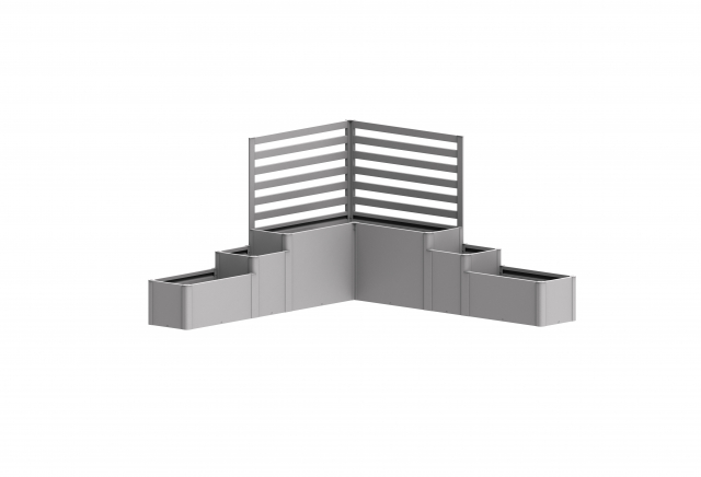 DaVinci plantekasse system 1 - metallic  sølv