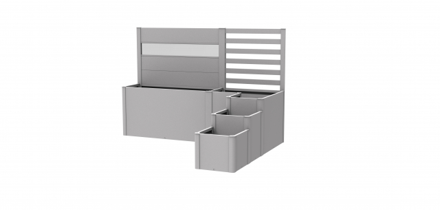 DaVinci plantekasse system 2 - metallic  sølv
