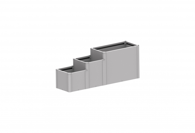 DaVinci plantekasse system 3 - metallic  sølv