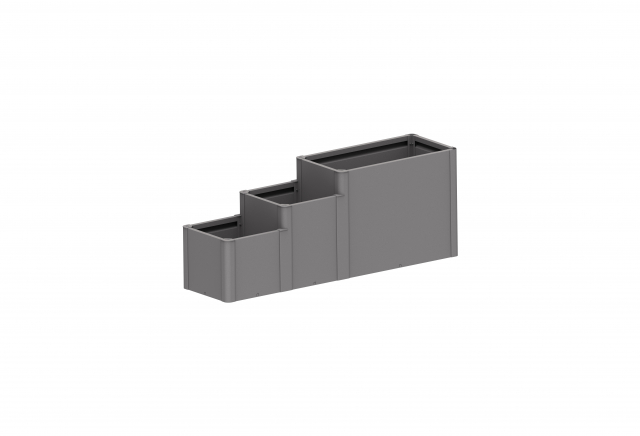 DaVinci plantekasse system 3 - metallic kvarts-grå