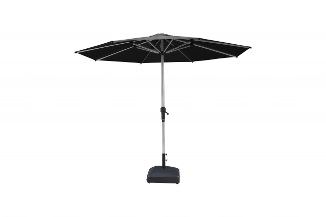 Madelina parasol Ø 2,5 m - sølv/sort