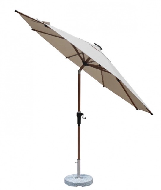Paulina parasol wood-look Ø 3 m - natur/natur