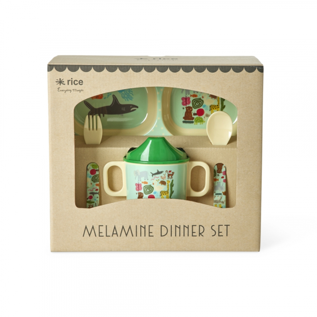 Wildlife børneservice, 4 stk - mint