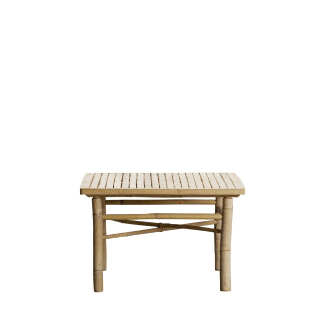 Loungebord i bambus 70x70 cm - Natur