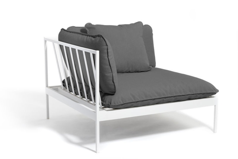 Bean Lounge ende/hjørne - lysegrå/mørkegrå slynge