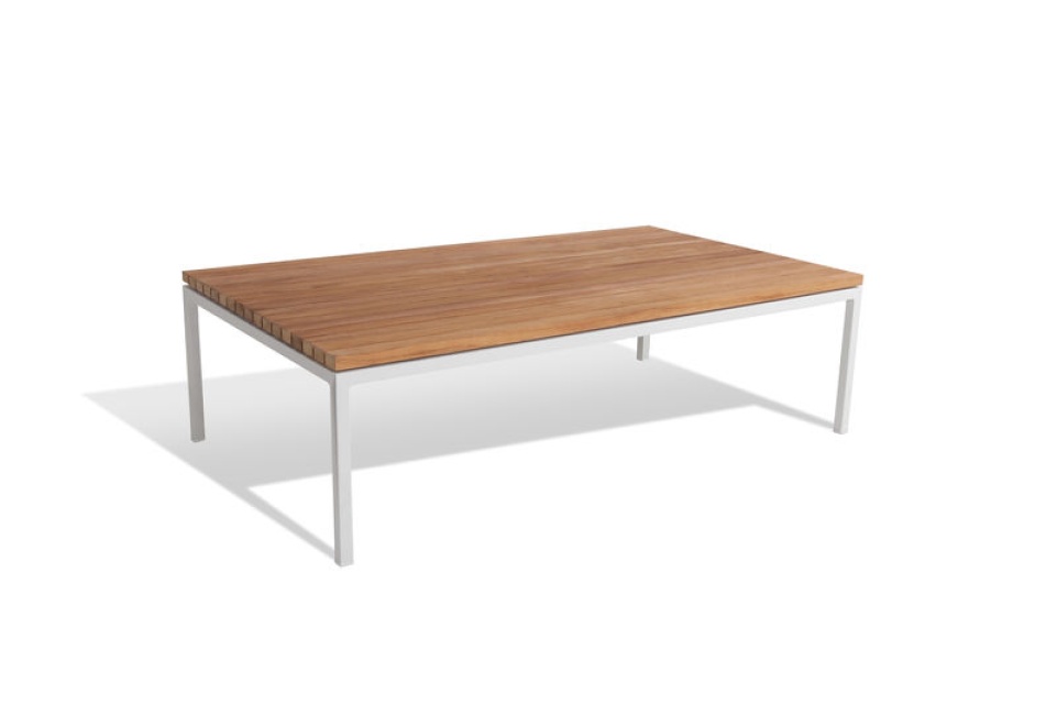 Bean Lounge Table, Small - Light Grey/Teak Disc