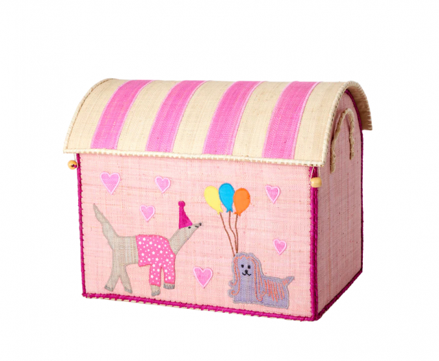 Party Animal opbevaringskurv, mellem - soft pink