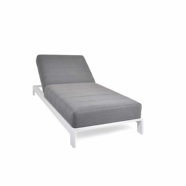 Bite Sun Bed - White/Flanelle Pushion