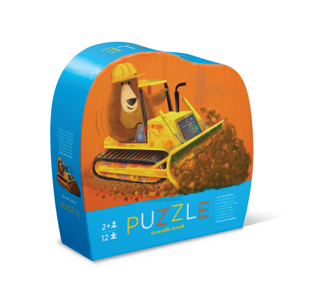 Go Mister Bear mini puzzle, 12 puslebrikker