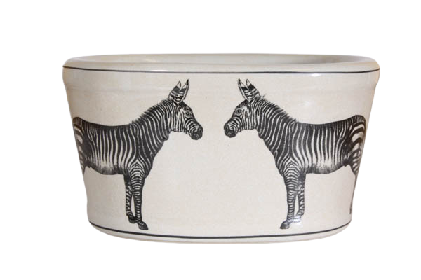 Zebra Pot, Oval