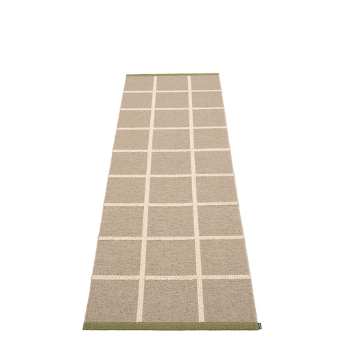 Criss tæppe - potato/cream/pine edge