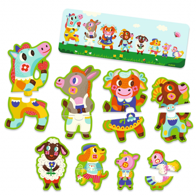 Big and small on the farm, 16 pcs
