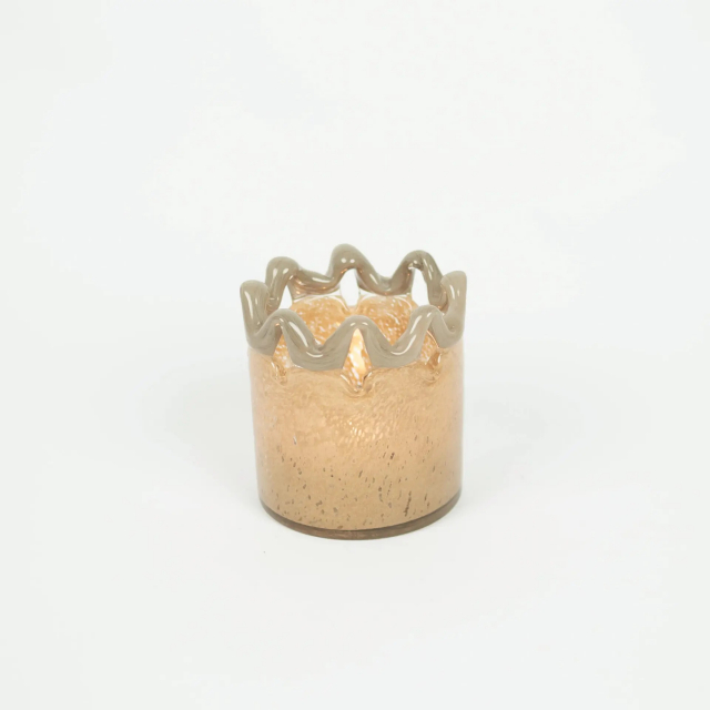 Alva lyskop H13,5 cm - beige