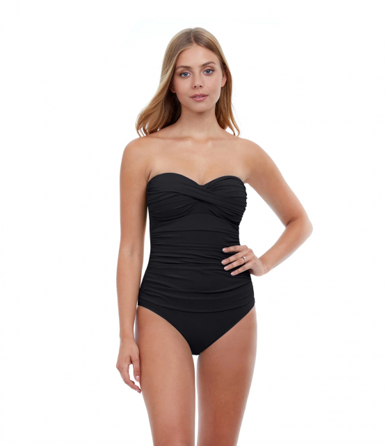 Tutti Frutti bandeau badedragt - sort