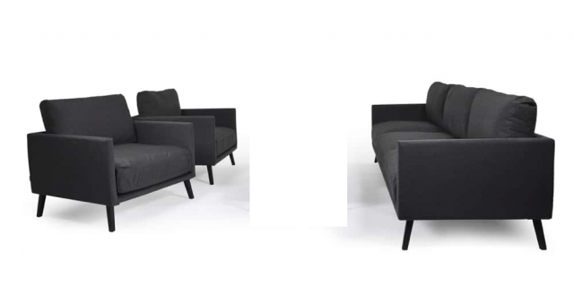 Easy sofagruppe - sort/sodet hynde