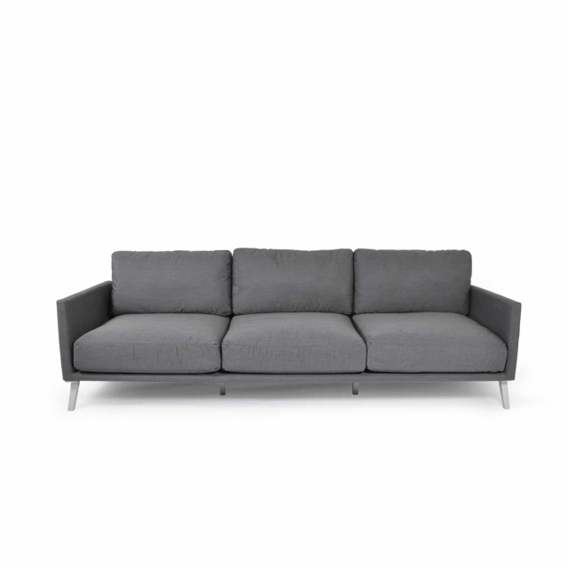 Easy 3 -personers sofa - hvid/flanelle dyna