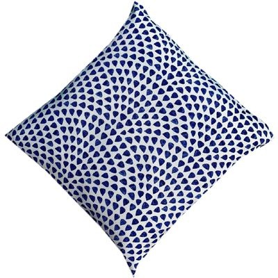 Ornamental pude alt -weather 50 x 50 cm - drops blå