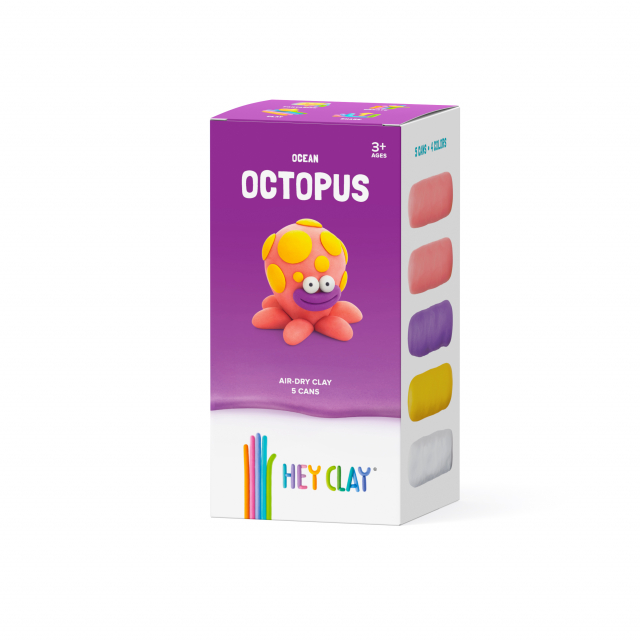 Hey Clay Octopus clay, 5-pak