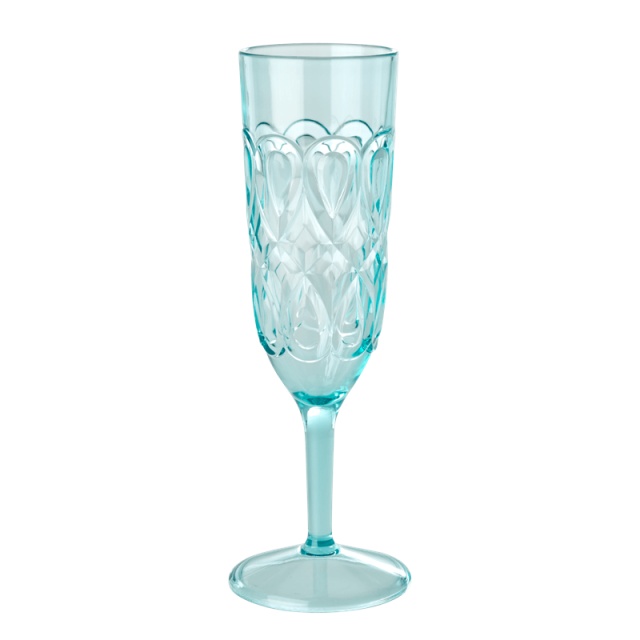 Svirly præget champagnglas - mynte