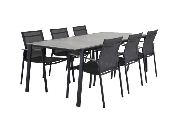 Lyra spisebordssæt, byg selv - sort/grå