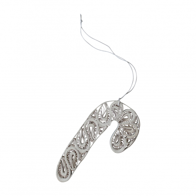 Paper Candy Cane Christmas Decoration