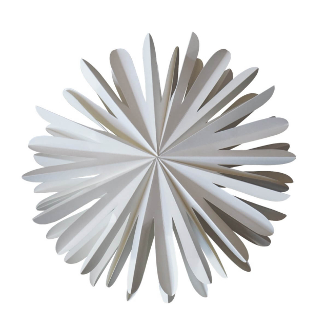 Papirflager juledekoration XL - hvid