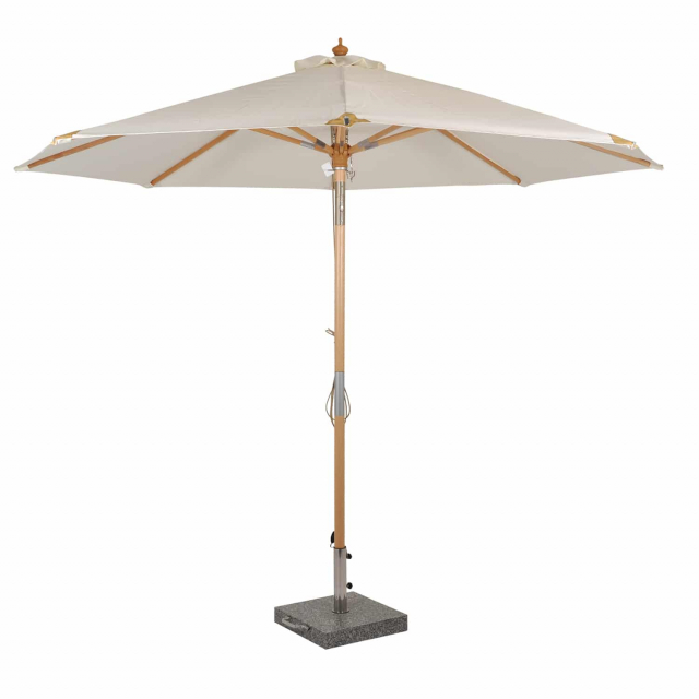 Nice træparasol med hældning Ø 3 m -  natur