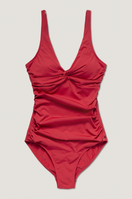 Simi Solid badedragt - læbestift rød