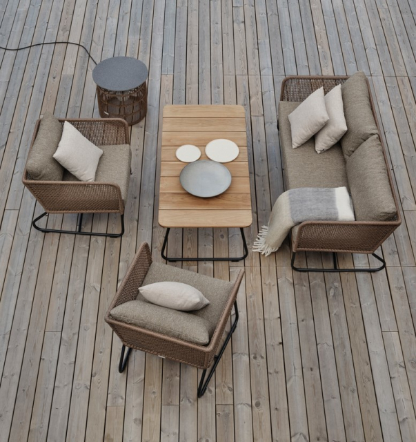 Pors sofagruppe, byg selv - lysebrun/beige hynde