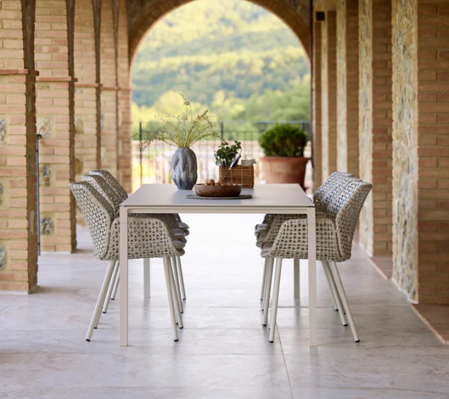 Pure spisebord 150x90 H73 cm - sand/flere bordplader