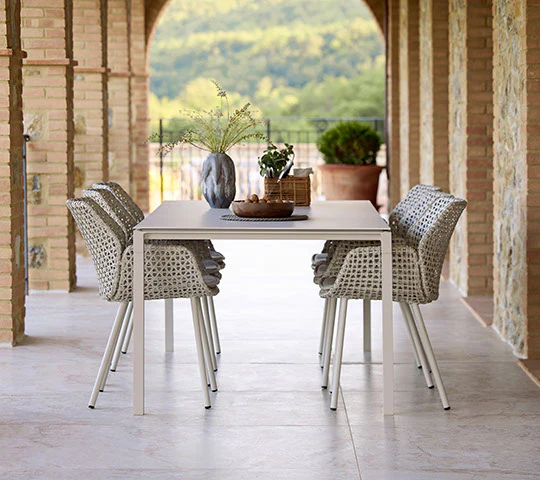 Pure spisebord 200x100 H73 cm - sand/flere bordplader