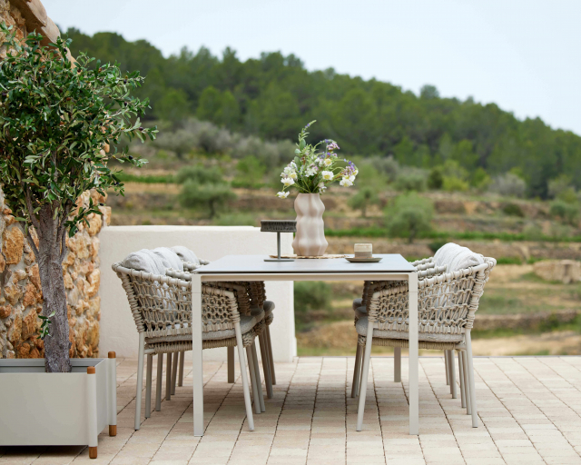 Pure spisebord 280x100 H73 cm - sand/flere bordplader