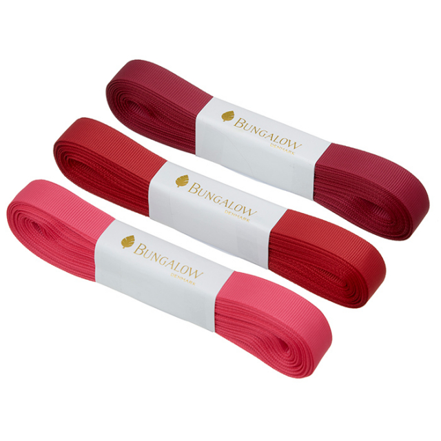 Gavebånd 10 m, 3-pak - rubin