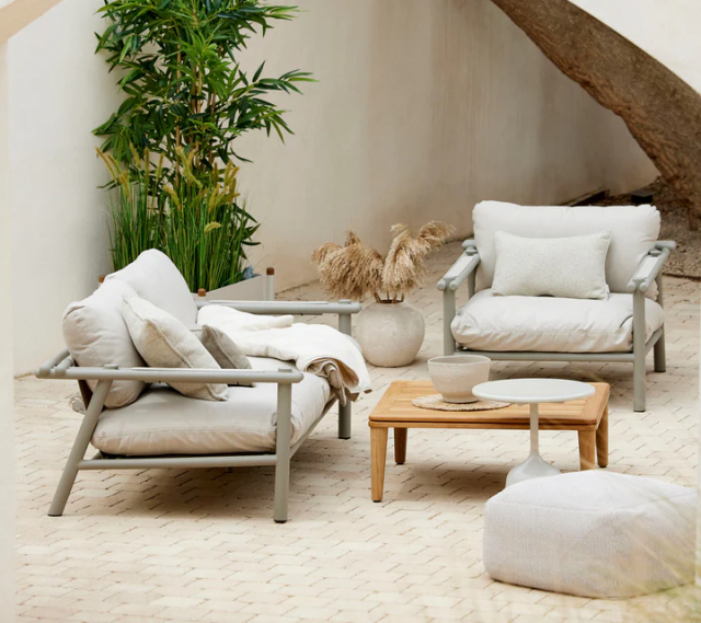 Sticks lounge stol, taupe - flere pudevalg