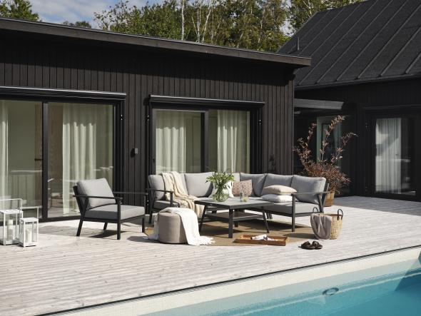 Samvaro Lounge Group Lav, bygg selv - Anthracite/Pearl Grey Dyna
