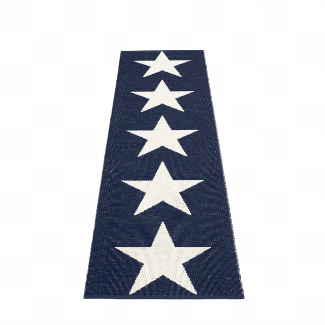 Viggo ONE tæppe - mørkeblå/vanilje