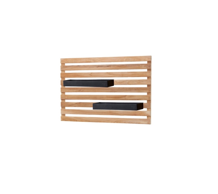 Drop teak vägg enkel modul - teak