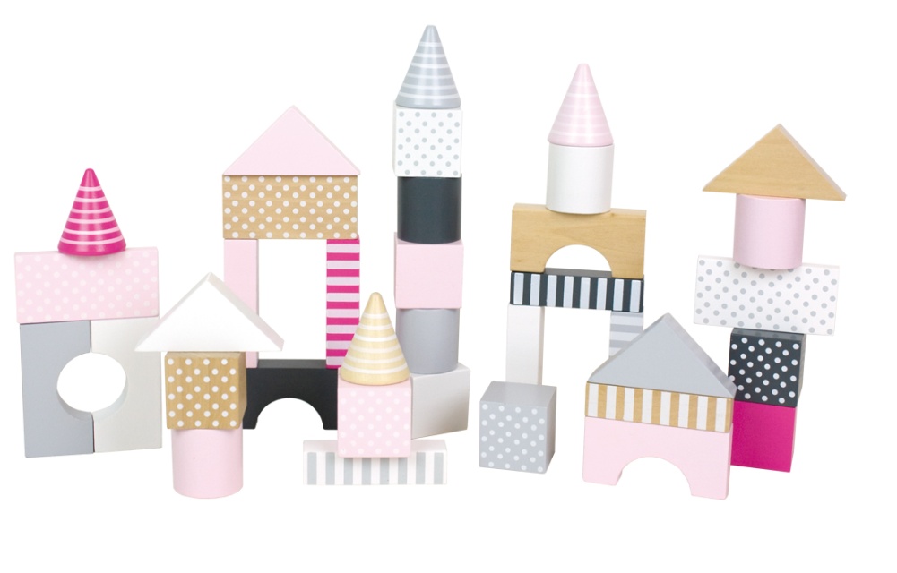 Byggeklodser - lyserød