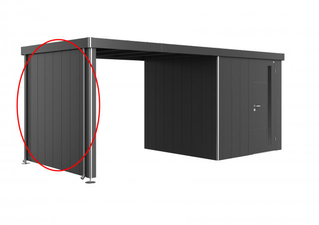 Sidewall til side Cak Neo Garden Shed, flere størrelser - Flere farver
