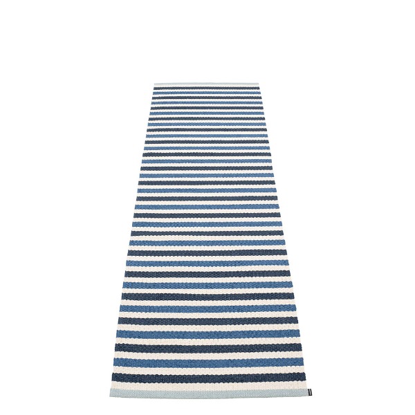 Teo tæppe - denim/dark blue/vanilla